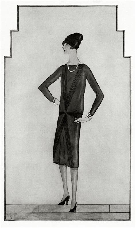 chanel sketch of the little black dress|the little black dress 1926.